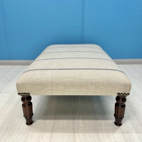LARGE UPHOLSTERED FOOTSTOOL - ADDITIONAL PHOTO 3