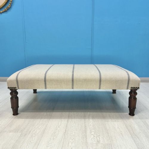 LARGE UPHOLSTERED FOOTSTOOL - ADDITIONAL PHOTO 4