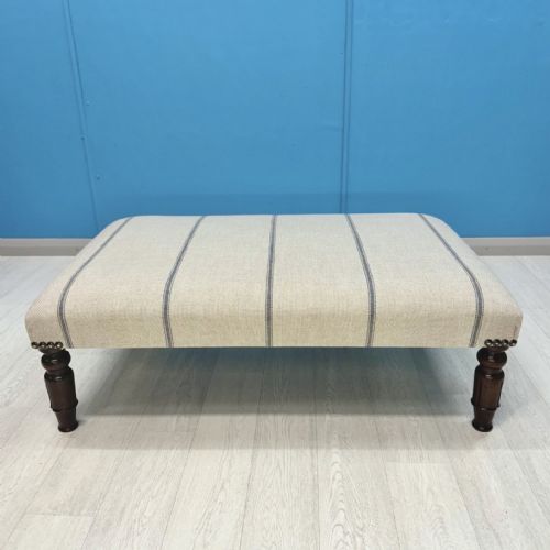LARGE UPHOLSTERED FOOTSTOOL - ADDITIONAL PHOTO 6