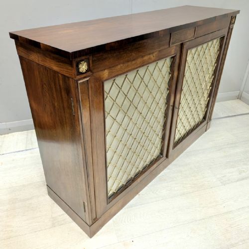 REGENCY ROSEWOOD SIDE CABINET WITH ADJUSTABLE SHELVES - ADDITIONAL PHOTO 2