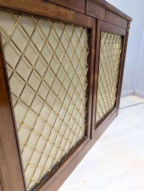 REGENCY ROSEWOOD SIDE CABINET WITH ADJUSTABLE SHELVES - ADDITIONAL PHOTO 5