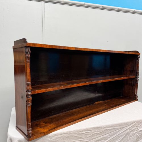 rosewood adjustable hanging bookcase - CATEGORY: ANTIQUE FURNITURE - DATED REGENCY