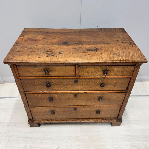 17TH CENTURY ENGLISH FRUITWOOD CHEST OF DRAWERS - ADDITIONAL PHOTO 2