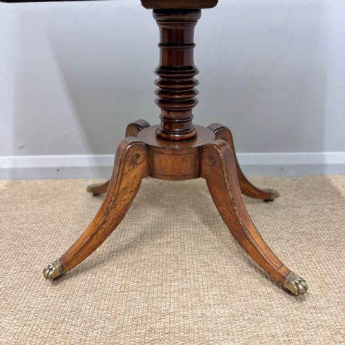 GEORGIAN EBONY INLAID SATINWOOD GAMES TABLE - ADDITIONAL PHOTO 3