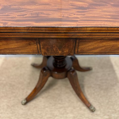 GEORGIAN EBONY INLAID SATINWOOD GAMES TABLE - ADDITIONAL PHOTO 4
