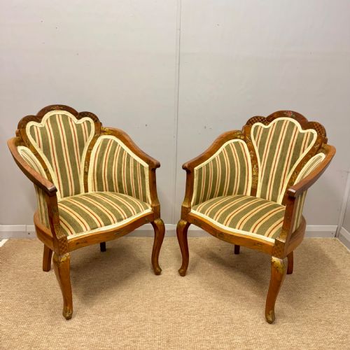 PAIR OF CHINOISERIE SATINWOOD ARMCHAIRS - ADDITIONAL PHOTO 2