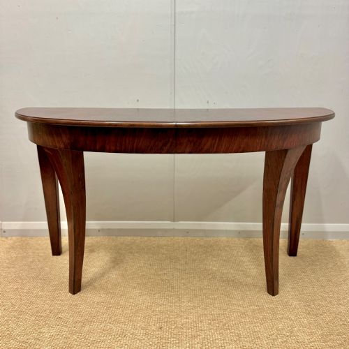 19TH CENTURY ROSEWOOD CONSOLE TABLE WITH CONCAVE LEGS