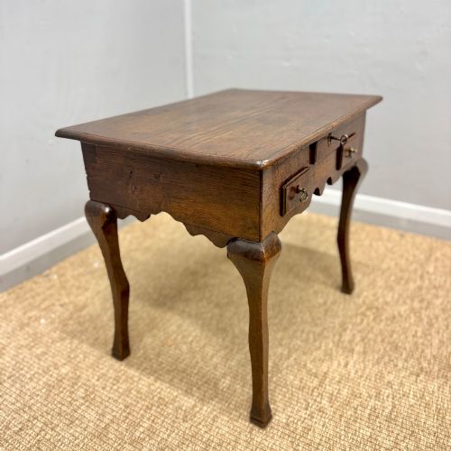 18TH CENTURY OAK LOW SIDE TABLE WITH LOCKING DRAWER - ADDITIONAL PHOTO 7
