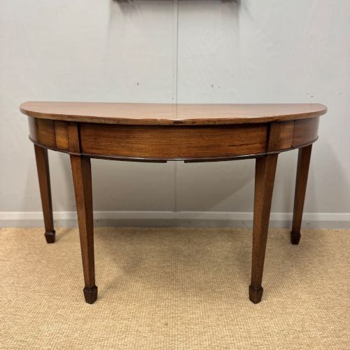 GEORGIAN DEMI LUNE CONSOLE TABLE WITH 2 DRAWERS - ADDITIONAL PHOTO 9