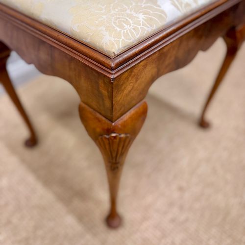 QUEEN ANNE PAD FOOT STYLE WALNUT STOOL - ADDITIONAL PHOTO 2