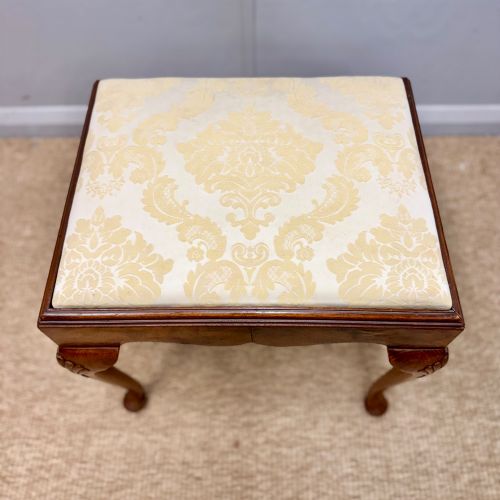 QUEEN ANNE PAD FOOT STYLE WALNUT STOOL - ADDITIONAL PHOTO 3