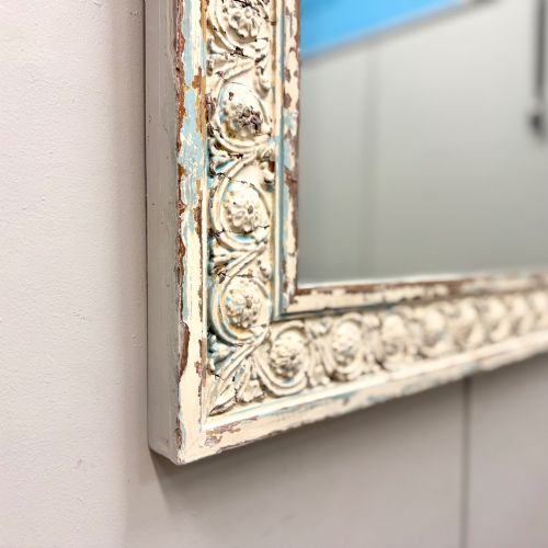 19TH CENTURY FRENCH PAINTED OVERMANTLE MIRROR - ADDITIONAL PHOTO 4