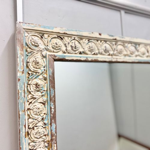 19TH CENTURY FRENCH PAINTED OVERMANTLE MIRROR - ADDITIONAL PHOTO 5