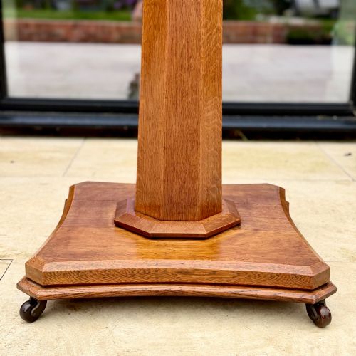 OAK AND BURR WALNUT TILT TOP CENTRE TABLE - ADDITIONAL PHOTO 8