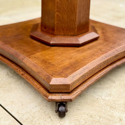 OAK AND BURR WALNUT TILT TOP CENTRE TABLE - ADDITIONAL PHOTO 9