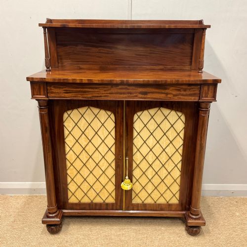Regency mahogany chiffonier cabinet