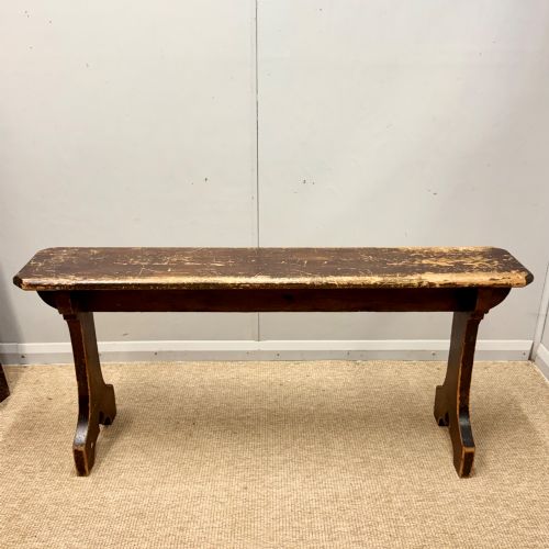 5ft Long Rustic Antique Pine Bench