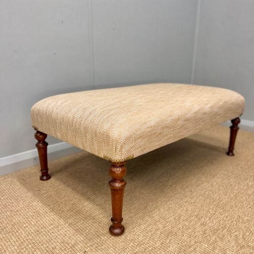 Newly Upholstered Footstool in Chenille