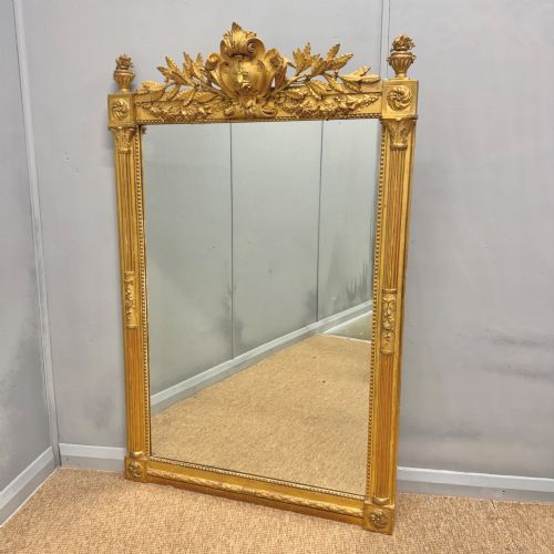 French Louis XVI Style Water Gilt Mirror by Arsène Rochette of Versailles