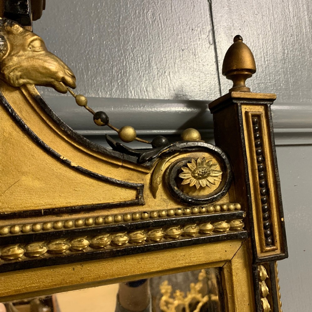 Regency style gilt pier mirror with Wedgewood plaque View III