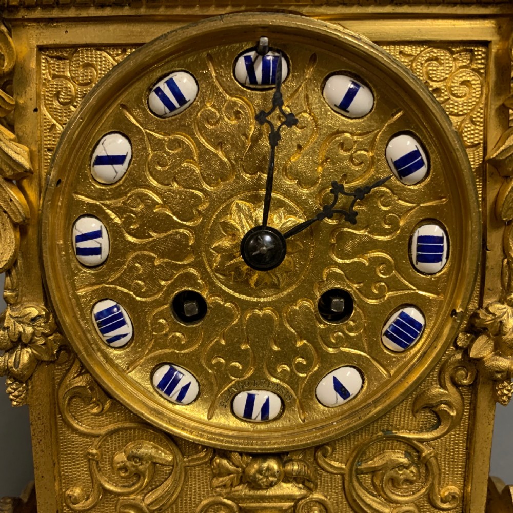 Gilt bronze mantle clock by Raingo Freres of Paris View VI