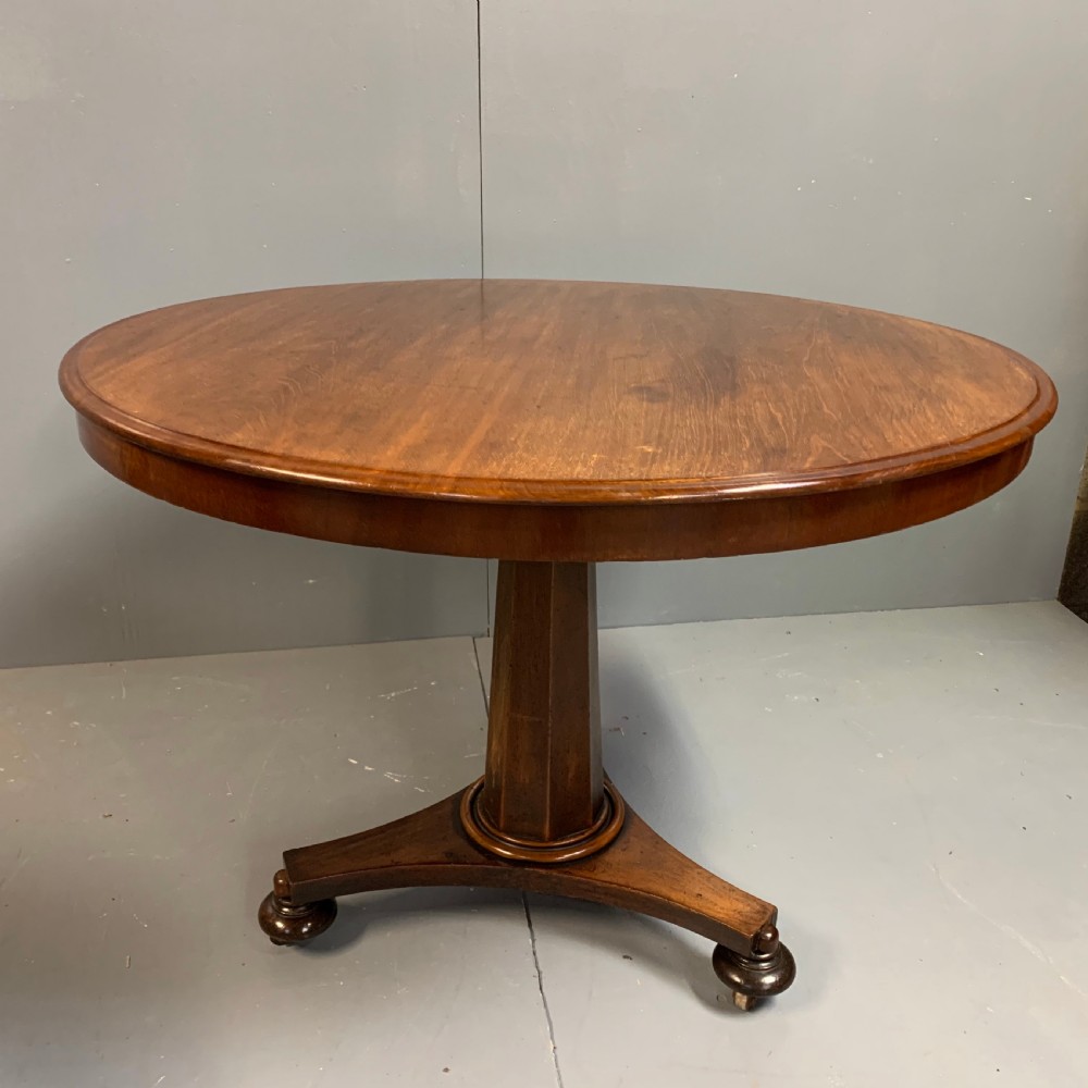 Matched pair of Regency tilt top tables 102cm diameter View IV