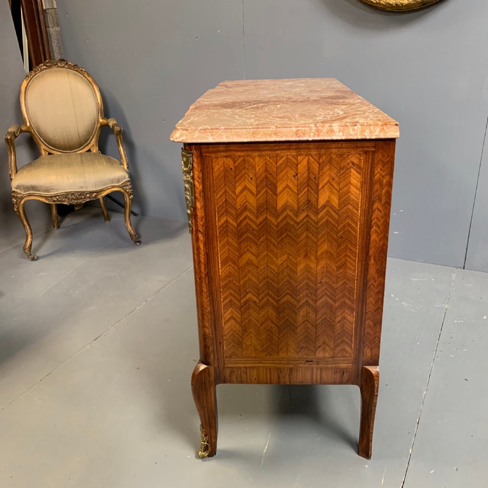French kingwood commode with rouge marble top View X