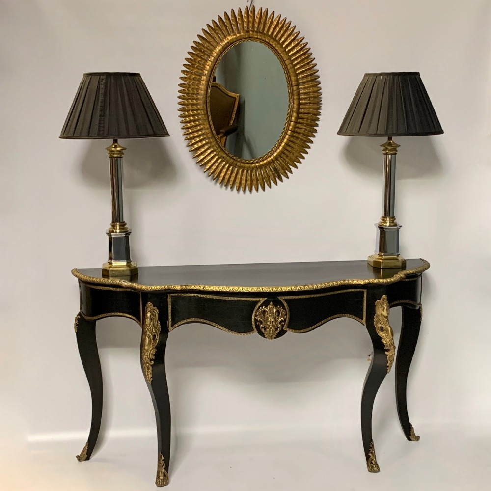 Spanish gilt sunburst oval wall mirror View II