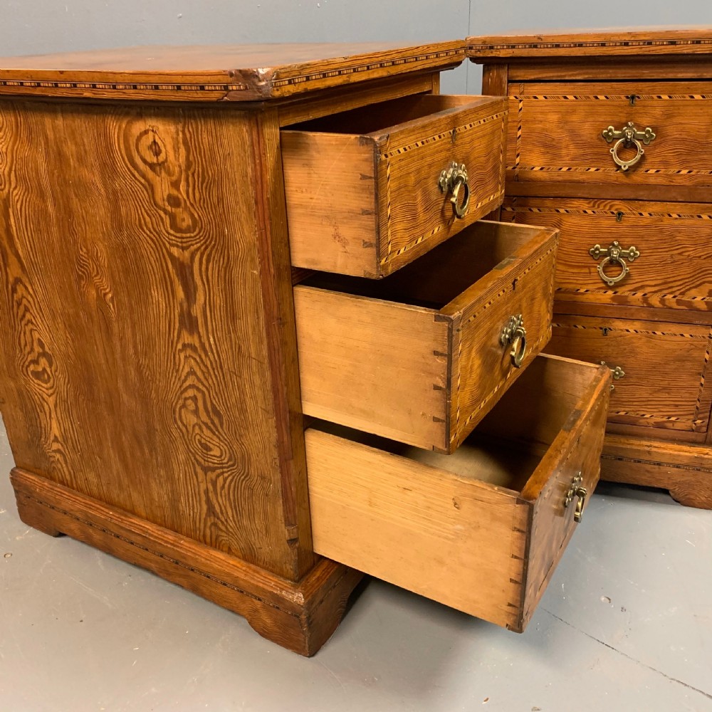 Pair of Victorian pitch pine bedside cabinets View VII