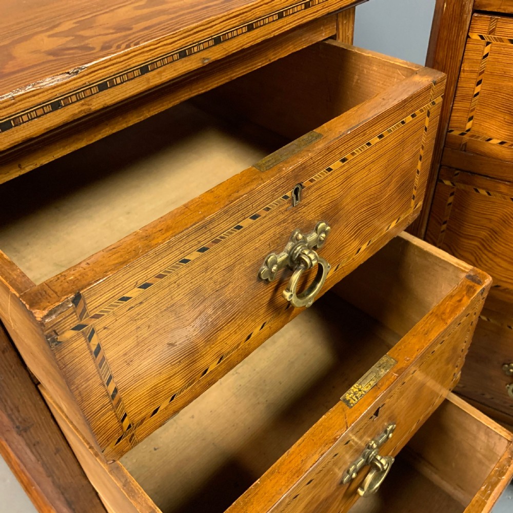 Pair of Victorian pitch pine bedside cabinets View IX