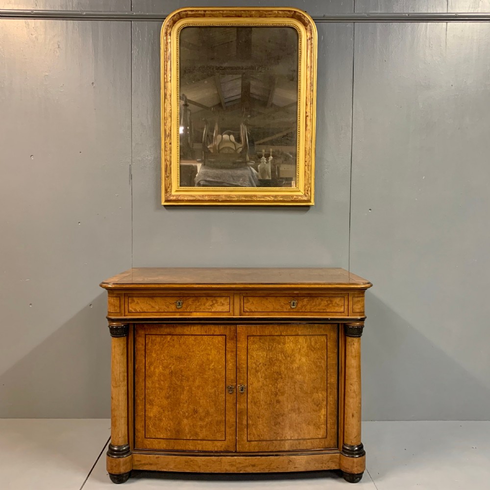 Antique Biedermeier sideboard in satin birch and ebonised View IV