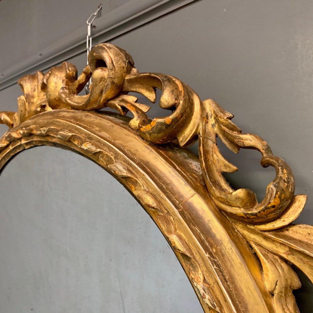 Large c18th Italian carved giltwood mirror  View VI