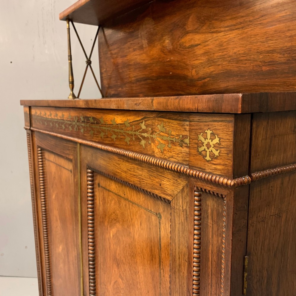 Regency rosewood and brass inlaid chiffonier  View VI