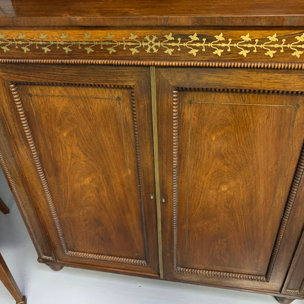 Regency rosewood and brass inlaid chiffonier  View VII