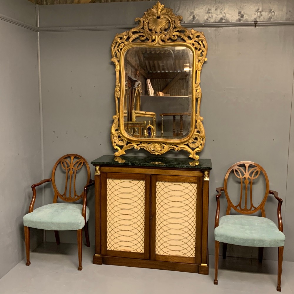 Large French giltwood mirror with bevelled glass View II