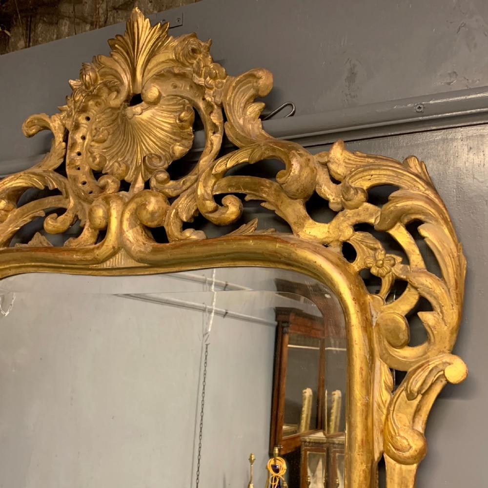 Large French giltwood mirror with bevelled glass View V
