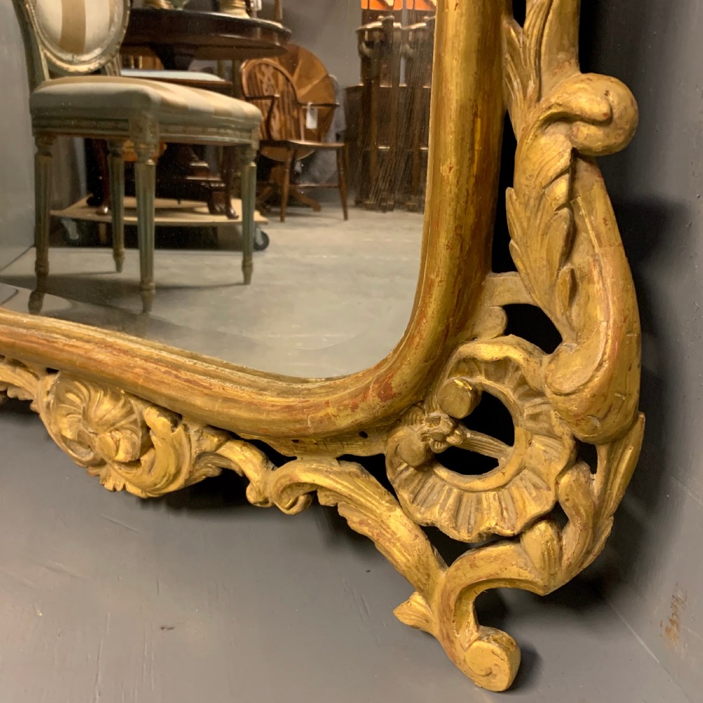 Large French giltwood mirror with bevelled glass View VI