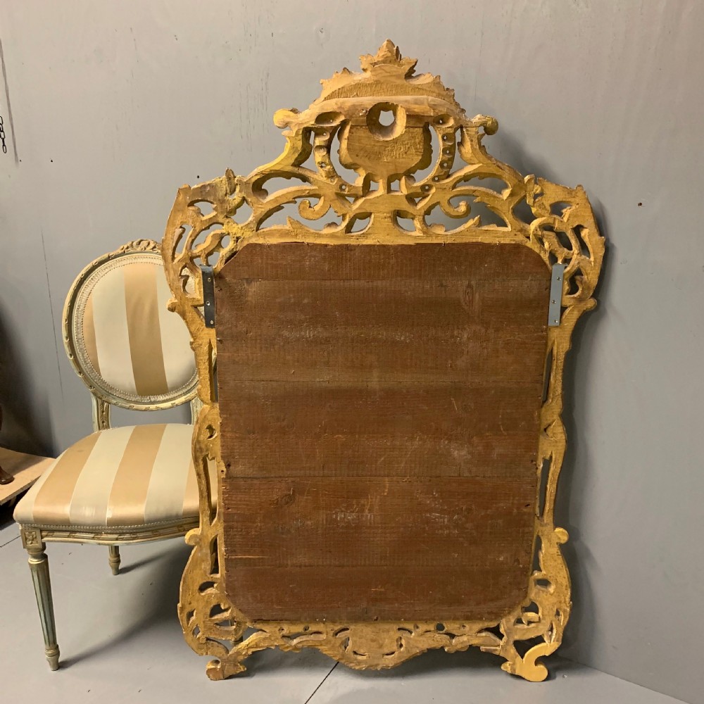 Large French giltwood mirror with bevelled glass View X