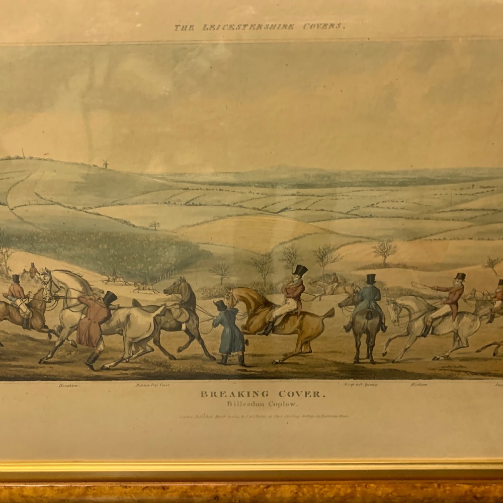 Set of 4 Leicestershire hunting scenes 1814 T. Sutherland  View V