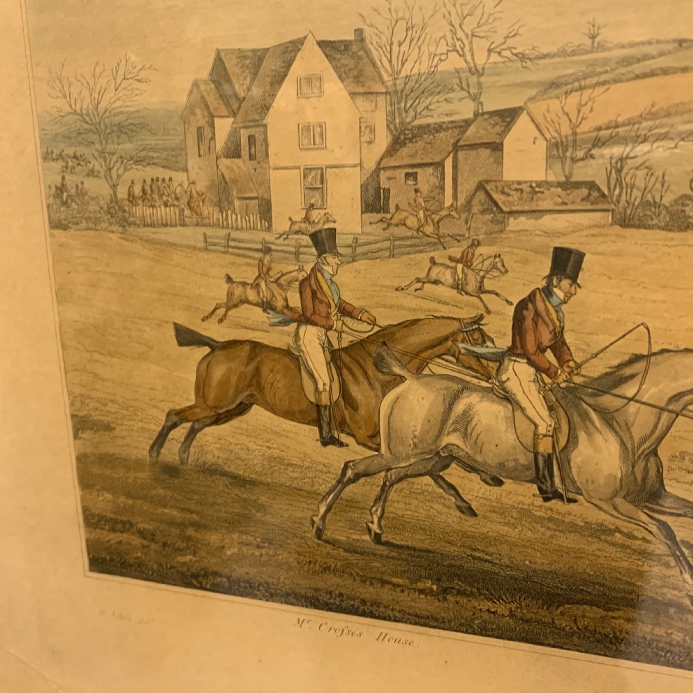 Set of 4 Leicestershire hunting scenes 1814 T. Sutherland  View XIII