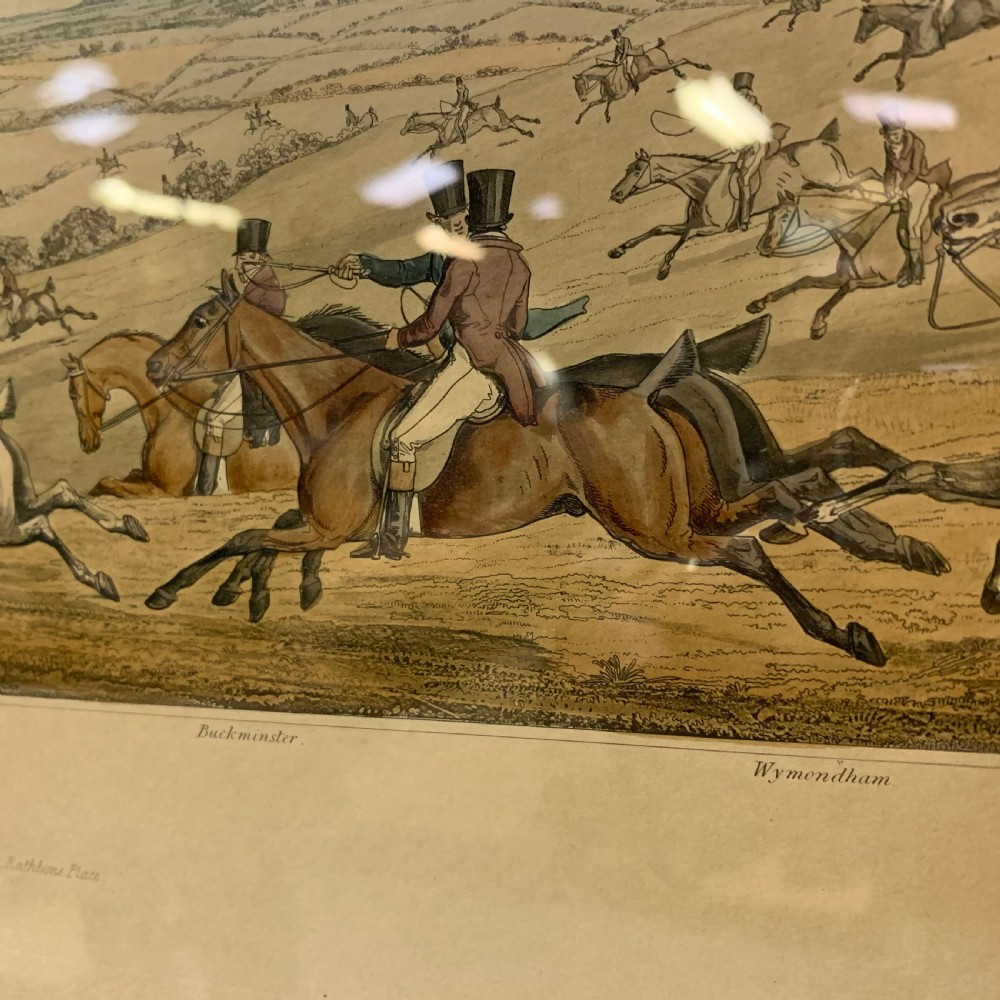 Set of 4 Leicestershire hunting scenes 1814 T. Sutherland  View XVIII