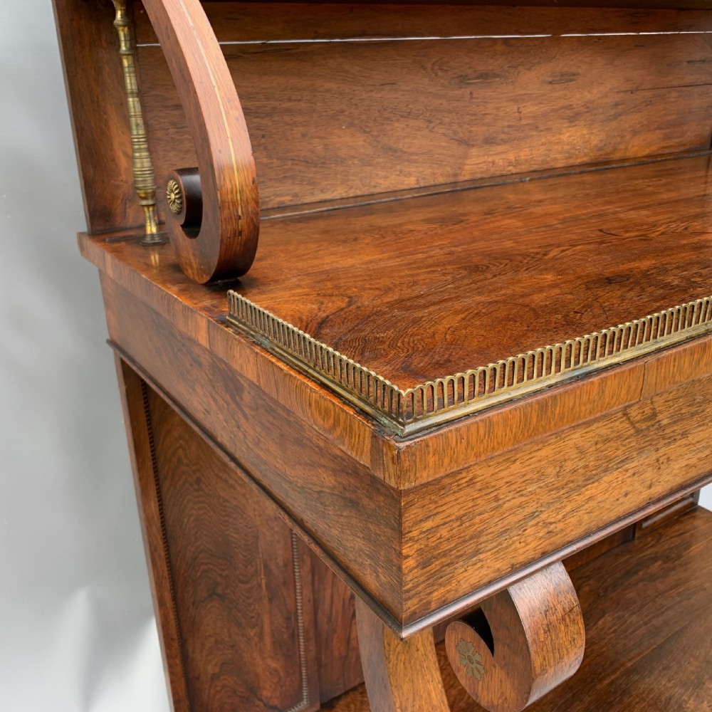 Grand scale Regency rosewood & brass chiffonier View VI
