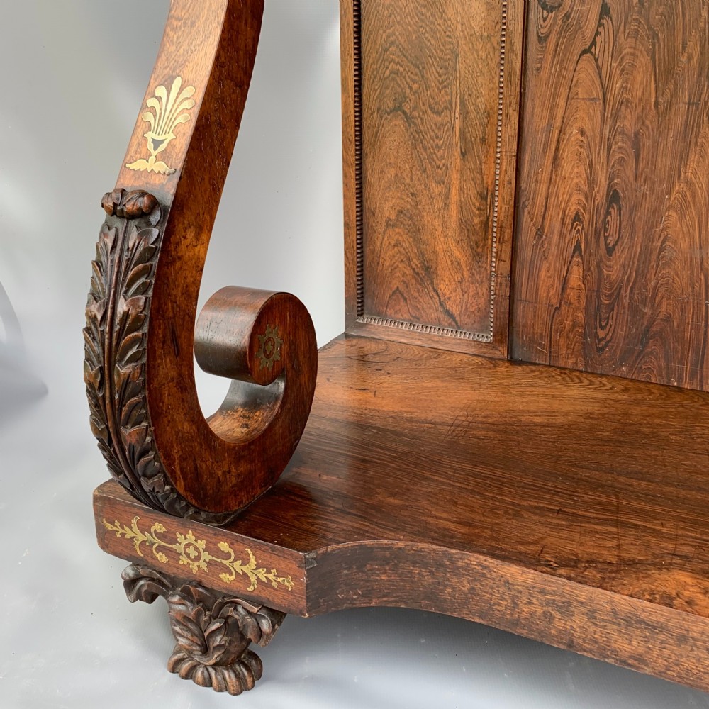 Grand scale Regency rosewood & brass chiffonier View VIII
