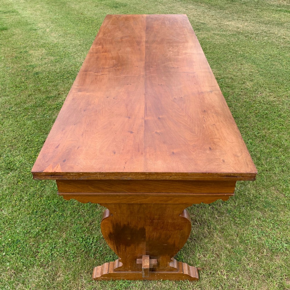 Large 8 to 10 seater trestle library table  View VI