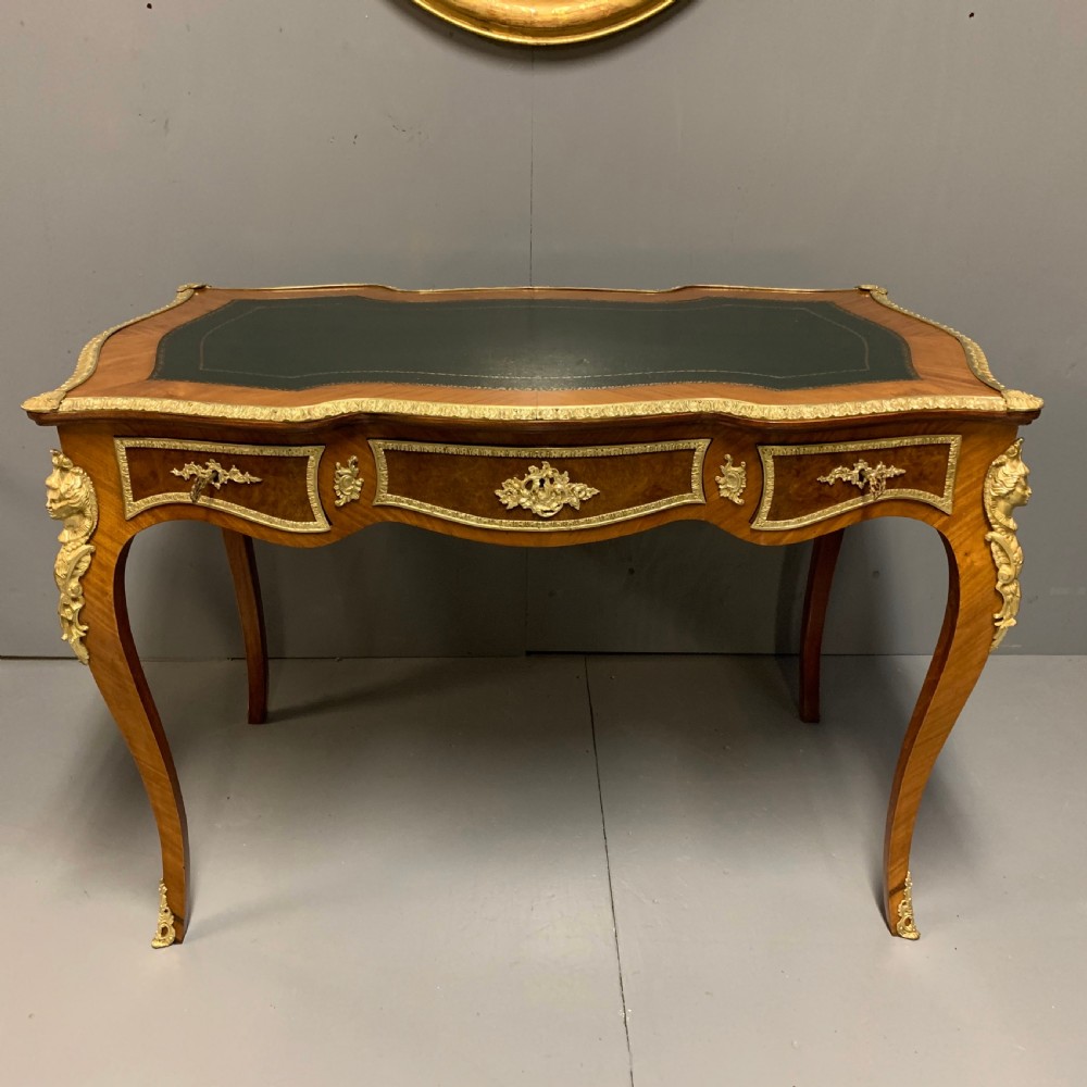 Very fine quality French bureau plat writing table 113cm wide  View III