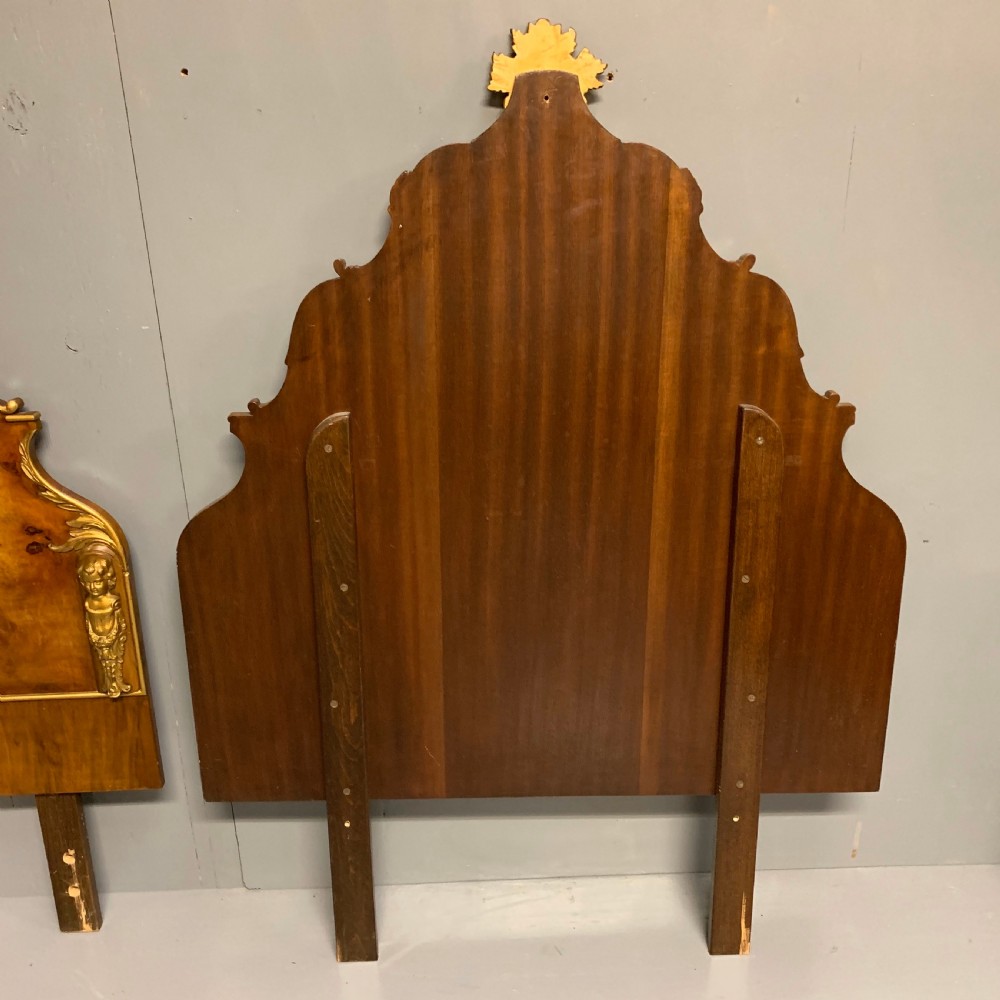 Pair of 3' headboards in burr walnut View V