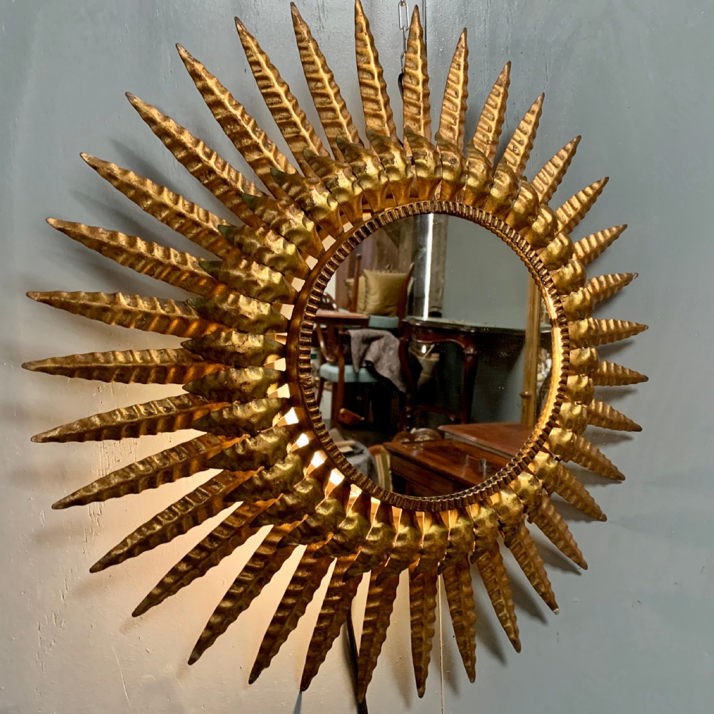 61cm diameter back lit Spanish sunburst mirror