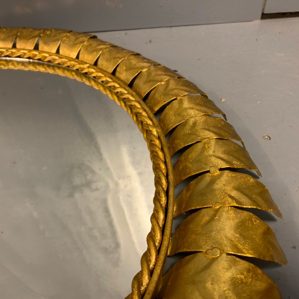 61cm diameter gilt toleware sunburst mirror View II