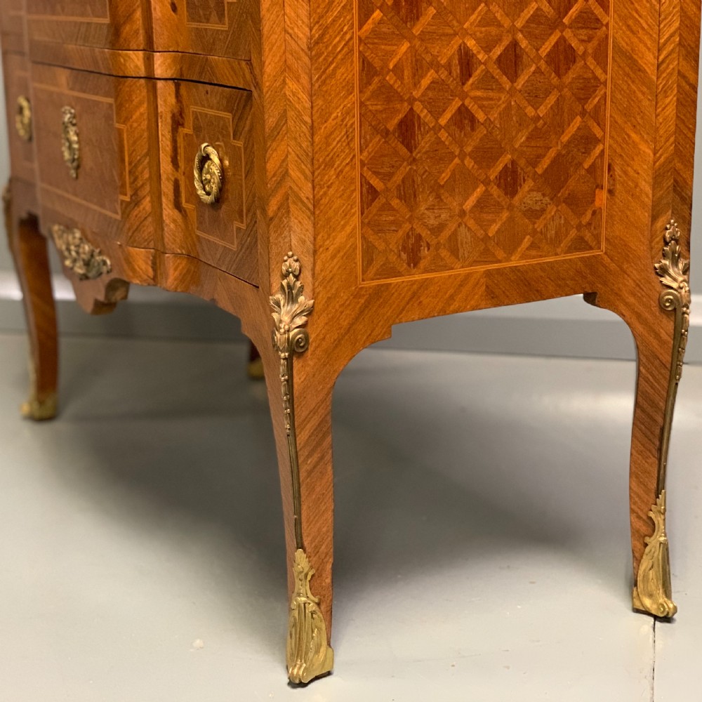 French kingwood geometric parquetry chest of drawers View VII