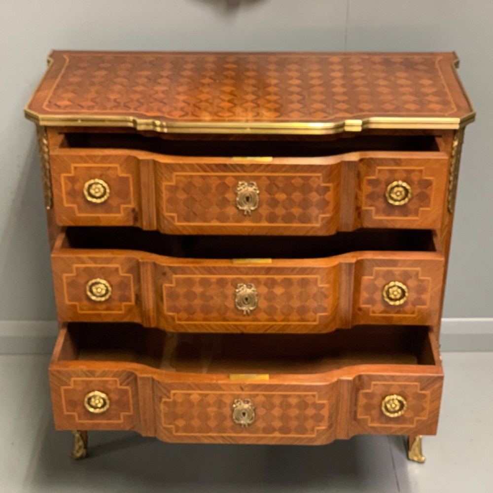 French kingwood geometric parquetry chest of drawers View VIII